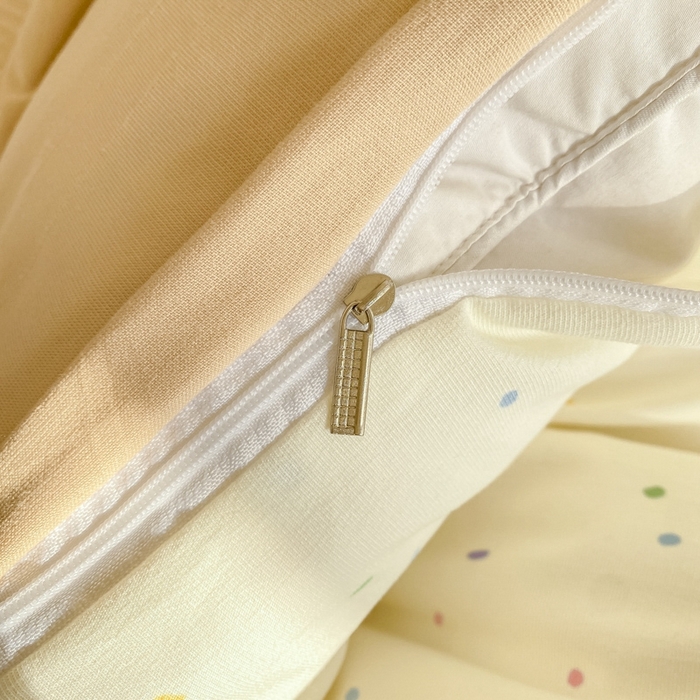 91家纺网 家纺一手货源 找家纺 尚美 2025新款小碎花针织棉床盖四件套 波点蝴蝶