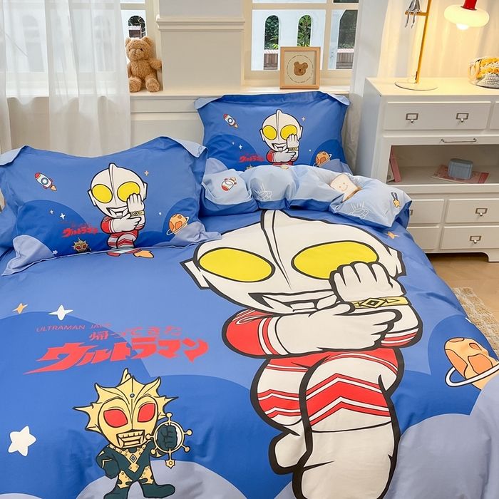 91家纺网 家纺一手货源 找家纺 蘭菲家纺 2025新款奥特曼全棉四件套 无敌