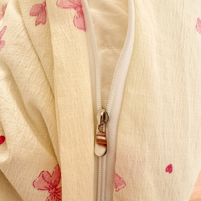 91家纺网 家纺一手货源 找家纺 韩巢家纺 2025新款云感双层纱床上用品四件套超柔裸睡级床单被套三件套-(提供卖家秀) 粉相思