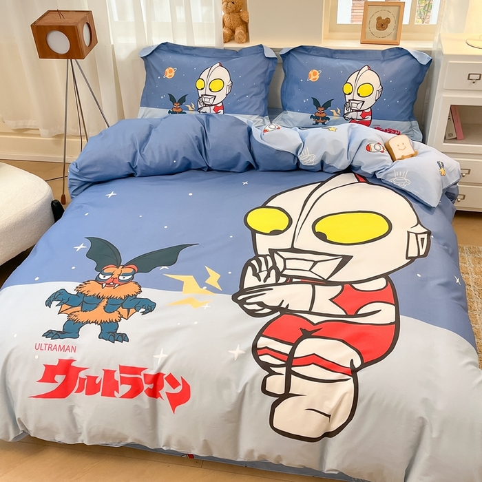 91家纺网 家纺一手货源 找家纺 蘭菲家纺 2025新款奥特曼全棉四件套 荣耀