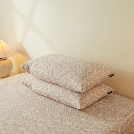 涵宸家纺 2025新款全棉印花良品系列枕套 枕套-云沫