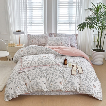 91家纺网 家纺一手货源 找家纺 （总）曼秀琳 2025新款铂金棉数码印花四件套(全棉133*76)