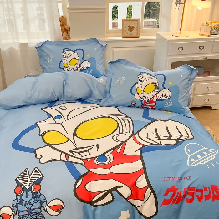 91家纺网 家纺一手货源 找家纺 蘭菲家纺 2025新款奥特曼全棉四件套 飞天