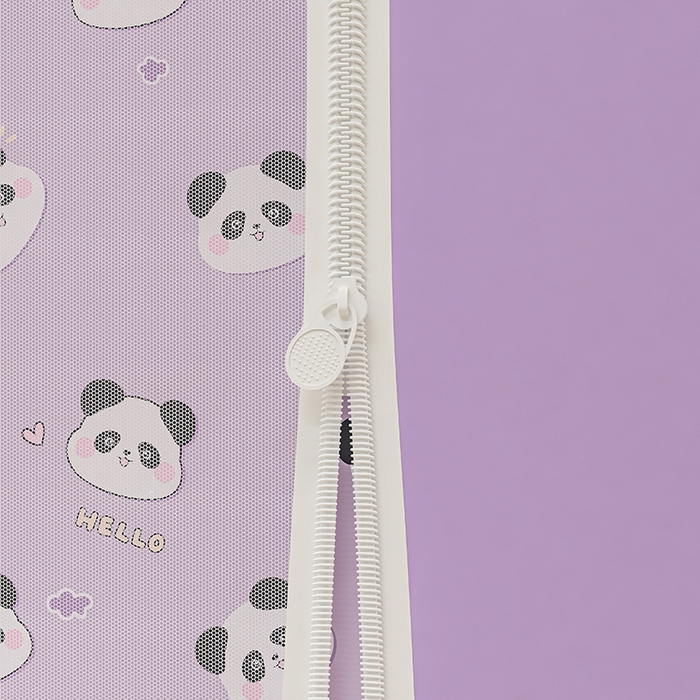 91家纺网 家纺一手货源 找家纺 千逸虹 2025新款坐床防摔可拆卸遮光双层布帘蚊帐 爱心熊猫