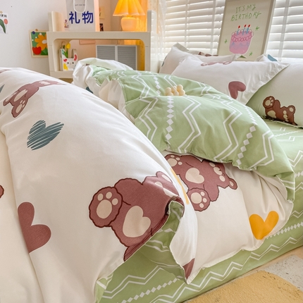 91家纺网 家纺一手货源 找家纺 （总）简冠家纺 2025新款印花植物羊绒磨毛四件套