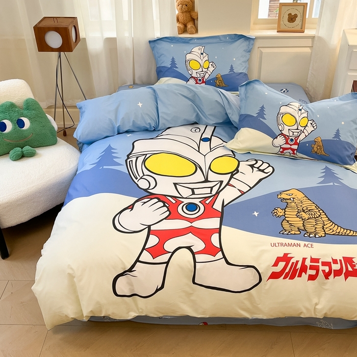 91家纺网 家纺一手货源 找家纺 蘭菲家纺 2025新款奥特曼全棉四件套 归来