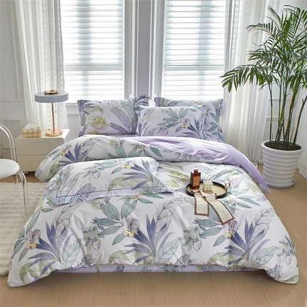 91家纺网 家纺一手货源 找家纺 （总）曼秀琳 2025新款铂金棉数码印花四件套(全棉133*76)