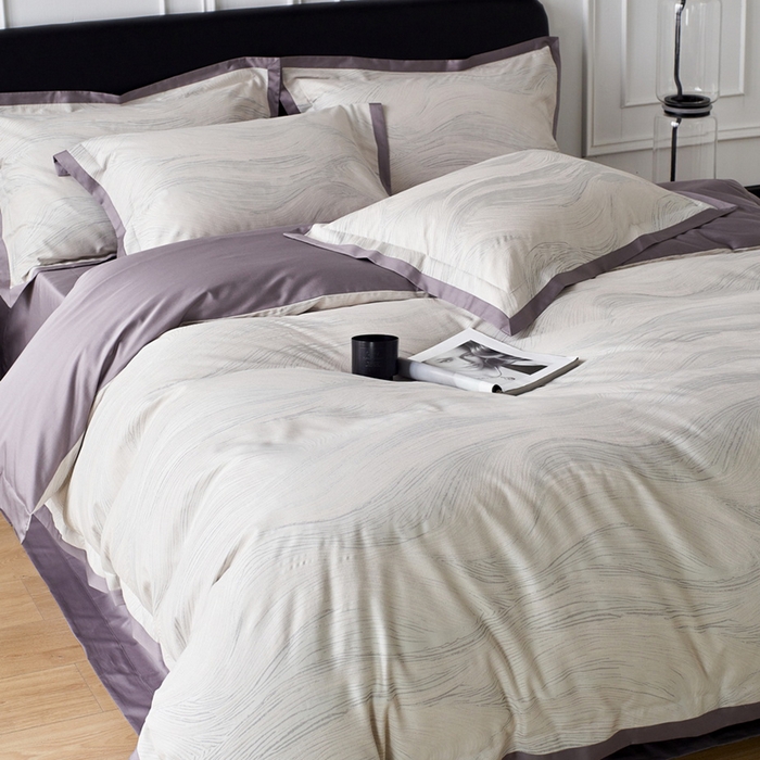 91家纺网 家纺一手货源 找家纺 由丽家纺 2025新款高奢色织提花四件套-卡斯特【控价标准券后450起】 卡斯特场景一