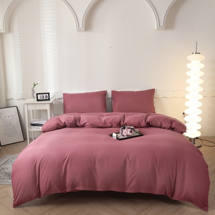 宇淳国际 2025新款水洗棉单被套 深豆沙