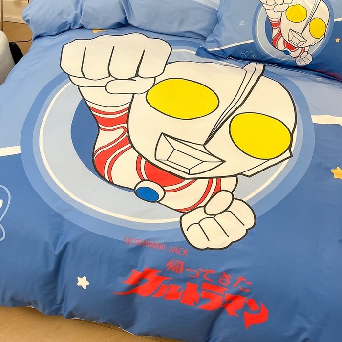 91家纺网 家纺一手货源 找家纺 蘭菲家纺 2025新款奥特曼全棉四件套 冠军