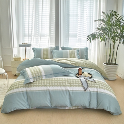 91家纺网 家纺一手货源 找家纺 （总）曼秀琳 2025新款铂金棉数码印花四件套(全棉133*76)