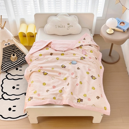 91家纺网 家纺一手货源 找家纺 （总）御棉坊 2025新款A类50天丝活性印花大豆儿童夏被