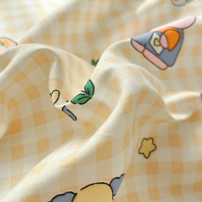 91家纺网 家纺一手货源 找家纺 涵宸家纺 2025新款全棉印花四件套 A森林派对