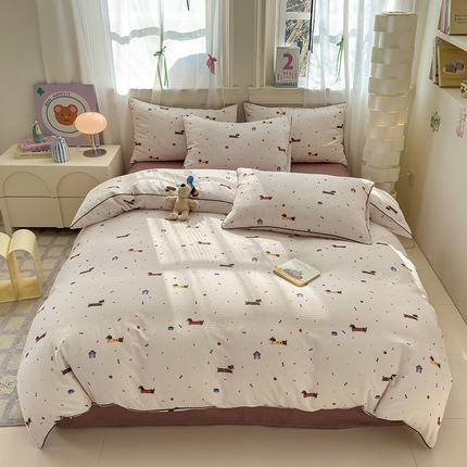 91家纺网 家纺一手货源 找家纺 （总）沐棉家居 2025新款全棉双层纱四件套