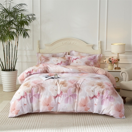 91家纺网 家纺一手货源 找家纺 （总）曼秀琳 2025新款铂金棉数码印花四件套(全棉133*76)