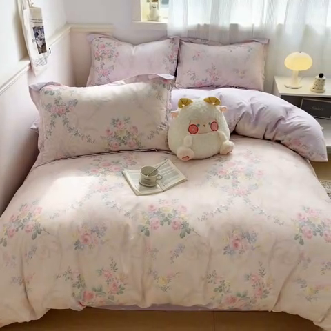 91家纺网 家纺一手货源 找家纺 涵宸家纺 2025新款全棉印花四件套 B生机