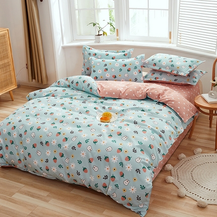 91家纺网 家纺一手货源 找家纺 （总）简冠家纺 2025新款印花植物羊绒磨毛四件套