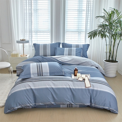 91家纺网 家纺一手货源 找家纺 （总）曼秀琳 2025新款铂金棉数码印花四件套(全棉133*76)