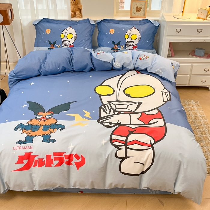 91家纺网 家纺一手货源 找家纺 蘭菲家纺 2025新款奥特曼全棉四件套 荣耀