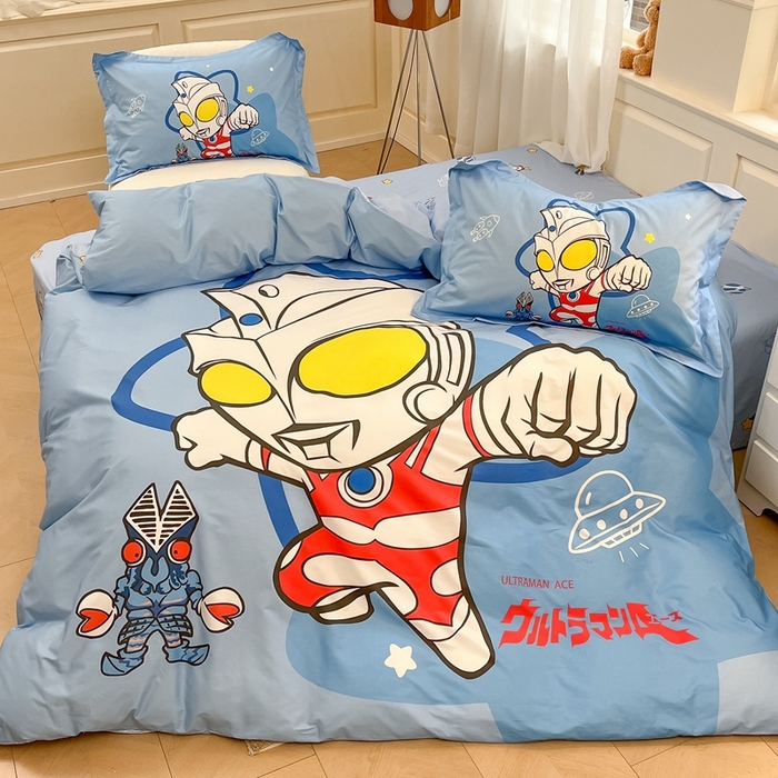 91家纺网 家纺一手货源 找家纺 蘭菲家纺 2025新款奥特曼全棉四件套 飞天