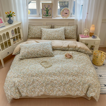 沐棉家居 2025新款全棉印花四件套 花梦