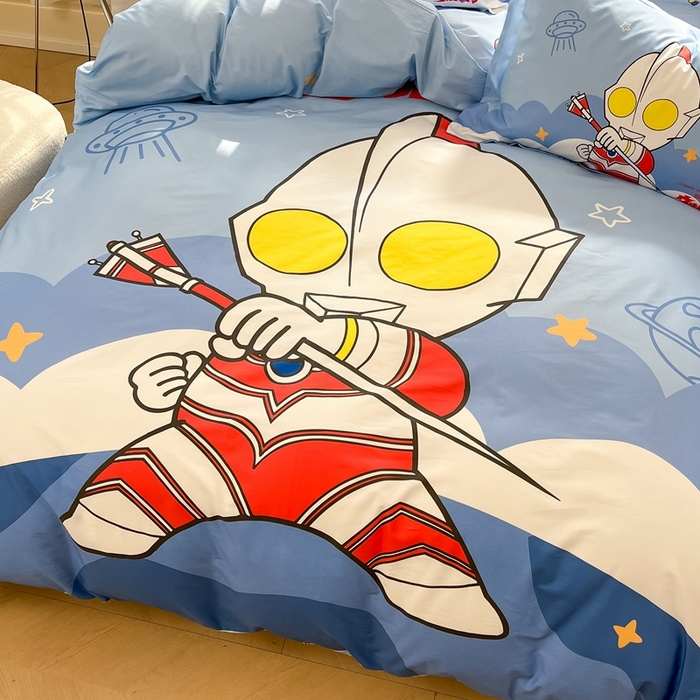 91家纺网 家纺一手货源 找家纺 蘭菲家纺 2025新款奥特曼全棉四件套 独行者