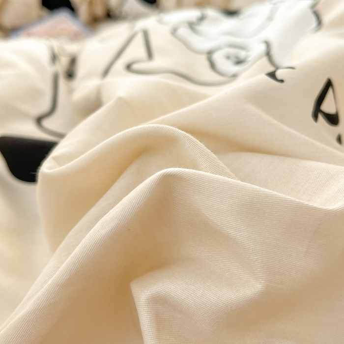 91家纺网 家纺一手货源 找家纺 涵宸家纺 2025新款全棉印花四件套 A字母汪