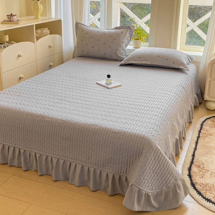 91家纺网 家纺一手货源 找家纺 尚美 2025新款小碎花针织棉床盖四件套 芳华