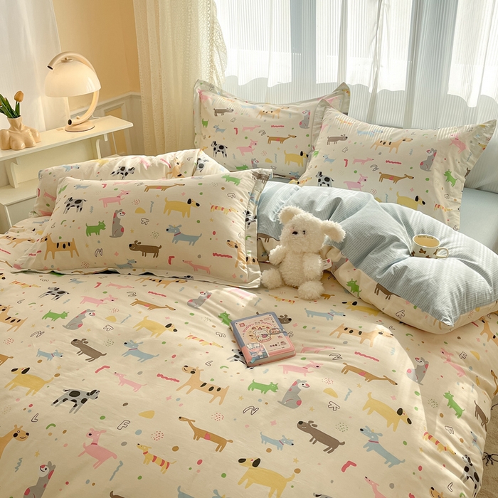 91家纺网 家纺一手货源 找家纺 涵宸家纺 2025新款全棉印花四件套 A奇妙之旅