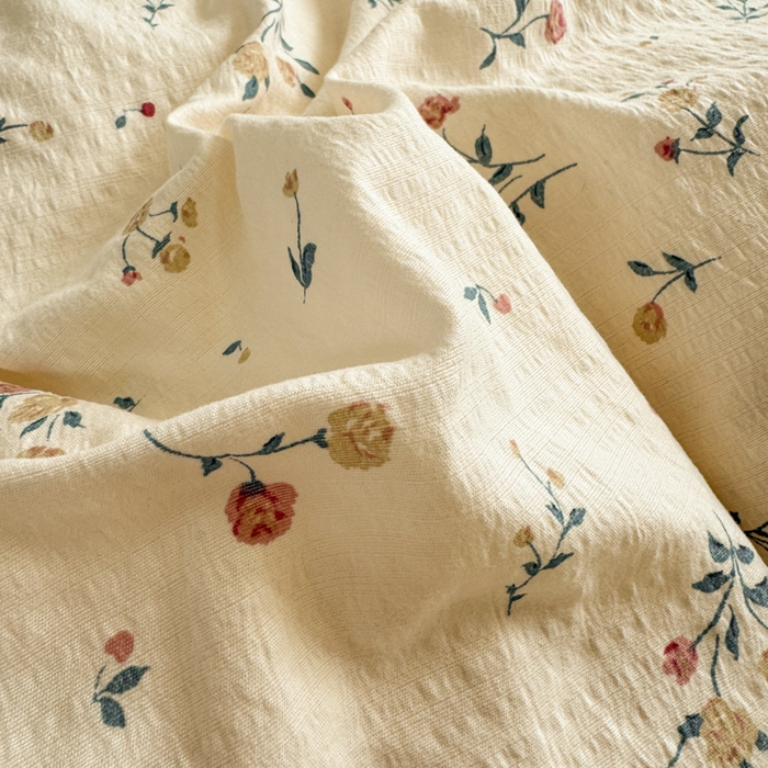 91家纺网 家纺一手货源 找家纺 韩巢家纺 2025新款云感双层纱床上用品四件套超柔裸睡级床单被套三件套-(提供卖家秀) 春风十里