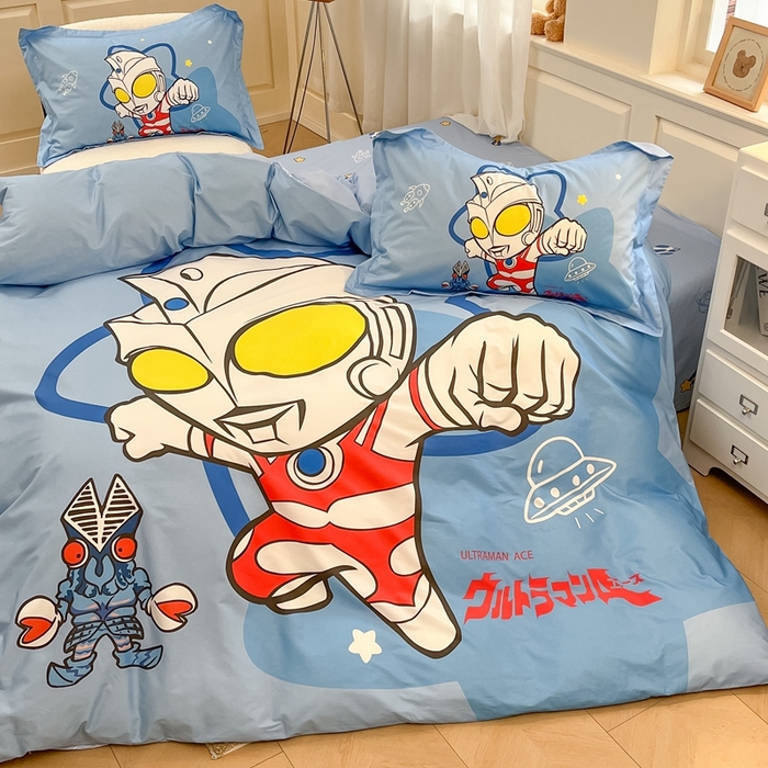 91家纺网 家纺一手货源 找家纺 蘭菲家纺 2025新款奥特曼全棉四件套 飞天