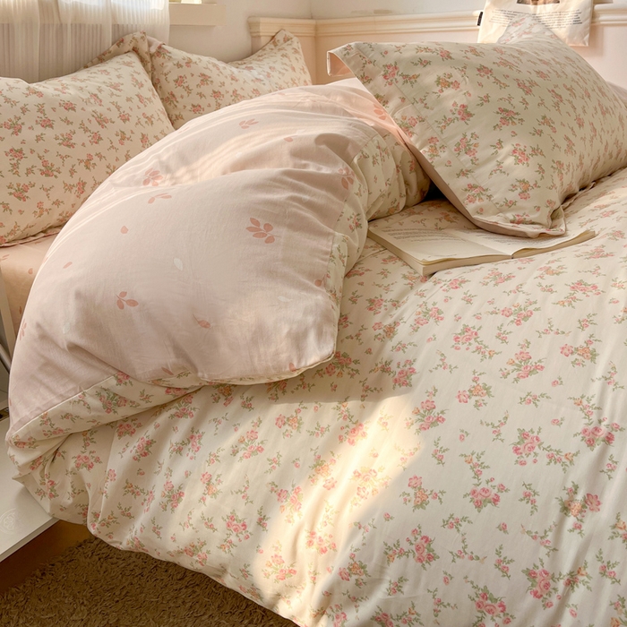 91家纺网 家纺一手货源 找家纺 涵宸家纺 2025新款全棉印花四件套 B南栀