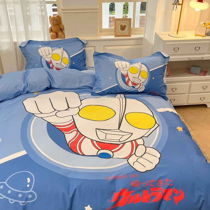 91家纺网 家纺一手货源 找家纺 蘭菲家纺 2025新款奥特曼全棉四件套 冠军