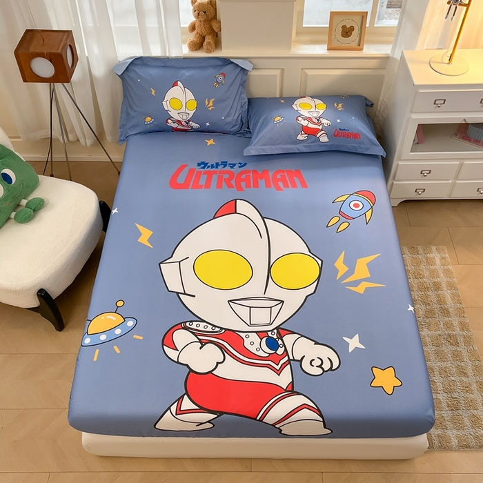 91家纺网 家纺一手货源 找家纺 蘭菲家纺 2025新款奥特曼全棉床笠 王者