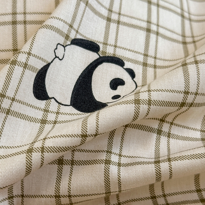91家纺网 家纺一手货源 找家纺 沐棉家居 2025新款全棉印花四件套 可爱熊猫