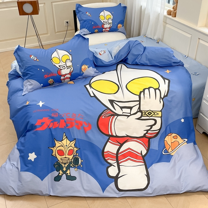 91家纺网 家纺一手货源 找家纺 蘭菲家纺 2025新款奥特曼全棉四件套 无敌