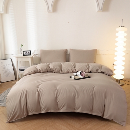 宇淳国际 2025新款水洗棉单被套 卡其