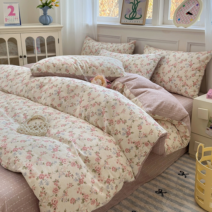 91家纺网 家纺一手货源 找家纺 （总）沐棉家居 2025新款全棉印花四件套