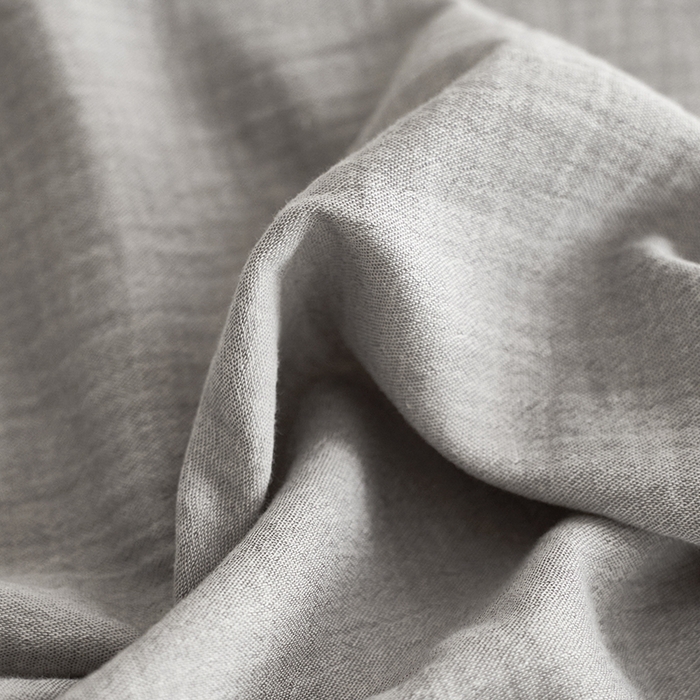 91家纺网 家纺一手货源 找家纺 蓝邻 2025新款全棉双层皱皱纱单品系列-单床单 银月光