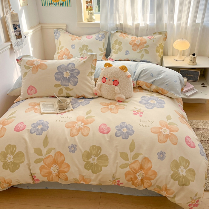 91家纺网 家纺一手货源 找家纺 涵宸家纺 2025新款全棉印花四件套 B优朵