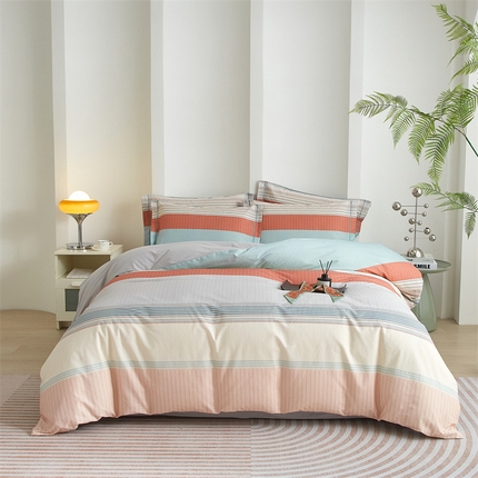 91家纺网 家纺一手货源 找家纺 （总）曼秀琳 2025新款铂金棉数码印花四件套(全棉133*76)