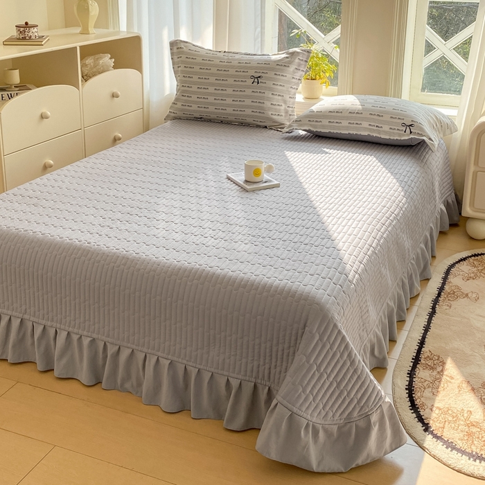 91家纺网 家纺一手货源 找家纺 尚美 2025新款小碎花针织棉床盖四件套 迷你蝴蝶