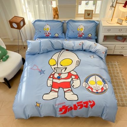 91家纺网 家纺一手货源 找家纺 蘭菲家纺 2025新款奥特曼全棉四件套 成功