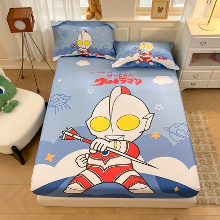 91家纺网 家纺一手货源 找家纺 蘭菲家纺 2025新款奥特曼全棉床笠 独行者