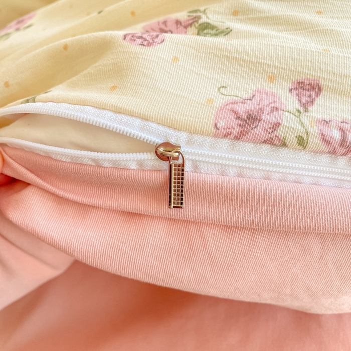 91家纺网 家纺一手货源 找家纺 尚美 2025新款小碎花针织棉床盖四件套 花香