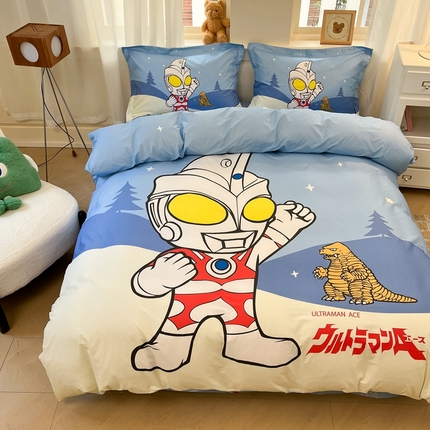 91家纺网 家纺一手货源 找家纺 蘭菲家纺 2025新款奥特曼全棉四件套 归来