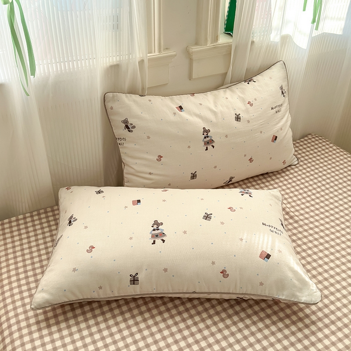 91家纺网 家纺一手货源 找家纺 沐棉家居 2025新款全棉双层纱四件套 礼物女孩