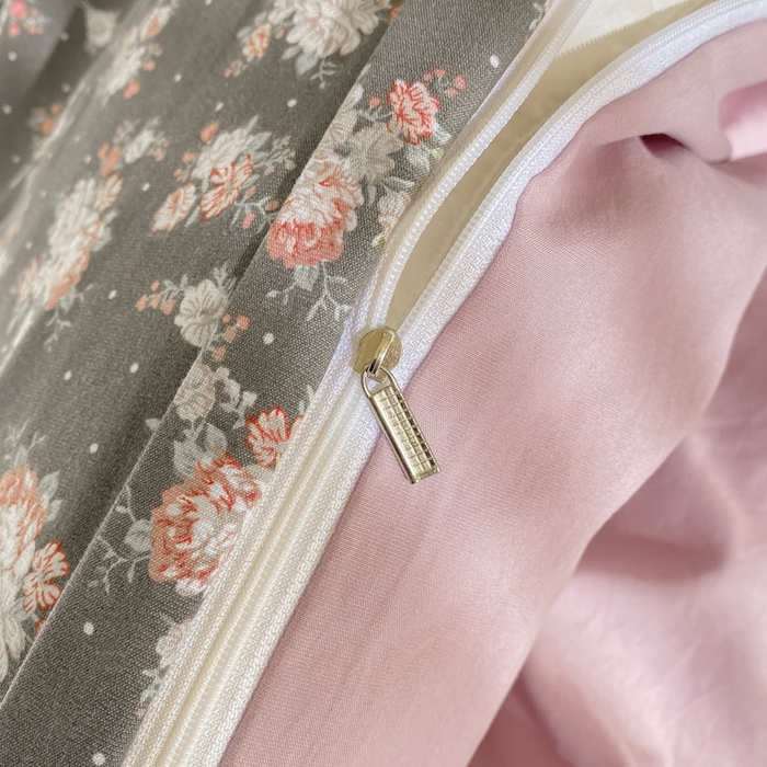 91家纺网 家纺一手货源 找家纺 尚美 2025新款小碎花针织棉床盖四件套 复古花