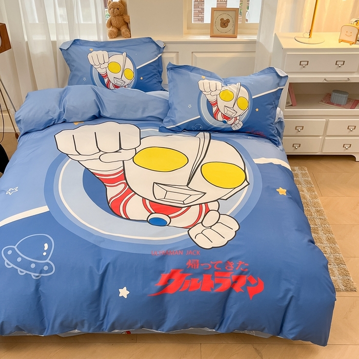 91家纺网 家纺一手货源 找家纺 蘭菲家纺 2025新款奥特曼全棉四件套 冠军