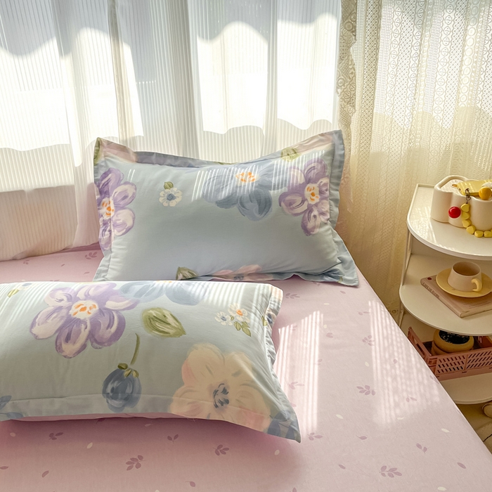 91家纺网 家纺一手货源 找家纺 涵宸家纺 2025新款全棉印花四件套 B伊莱-兰